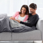 Couverture chauffante bicolore - blancheporte