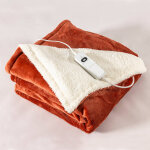 Couverture chauffante d�co bi mati�re - blancheporte