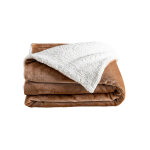 Couverture double face polaire et sherpa - blancheporte