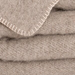 Couverture pure laine fabrication franaise 400 g / m - couverture 1 personne : 150x200cm - beige - ...