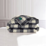 Couverture pure laine fabrication franaise 400 g / m - couverture 2 personnes : 240x260cm - gris - ...