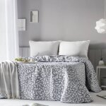 Couvre - lit jacquard motif feuilles - blancheporte
