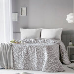 Couvre - lit jacquard motif feuilles - blancheporte Couvre - lit jacquard motif feuilles - blancheporte