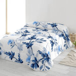 Couvre - lit matelass imprim bleuet - blancheporte