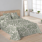 Couvre - lit matelass imprim feuillage - blancheporte