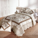 Couvre - lit patchwork imprim fleurs - blancheporte