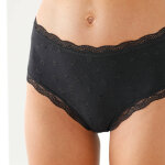 Culotte coton et dentelle stretch forme midi taille haute - lot de 3 - blancheporte