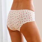 Culotte coton forme shorty imprim motifs  coeurs  assortis lot de 4 - blancheporte