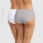 Culotte coton stretch body touch - lot de 2 - 36 / 38 - blanc / gris - dim