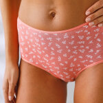 Culotte forme maxi en coton stretch imprim� fleuri - lot de 10 - blancheporte