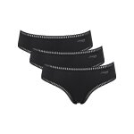 Culotte hipster stretch et dentelle  go crush  - lot de 3 - s - noir - sloggi