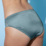 Culotte maille satine et dentelle avila - lot de 2 - 34 / 36 - gris / turquoise - confidence lingerie ...