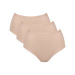 Culotte maxi � go daily cotton� coton stretch - 2 + 1 - s - beige - sloggi