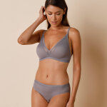 Culotte microfibre et tulle plumetis effet seconde peau forme midi paia - lot de 2 - 34 / 36 - gris - ...