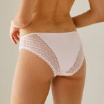 Culotte midi coton dentelle unie coria - lot de 2 - 38 / 40 - rose - confidence lingerie