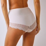 Culotte taille haute microfibre et dentelle - sculptante - blancheporte Culotte taille haute microfibre et dentelle - sculptante - blancheporte