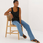 D�bardeur col carr� en maille, toucher doux - blancheporte