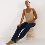 D�bardeur col rond en lin m�lang� - blancheporte