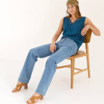 D�bardeur col v dentelle - blancheporte