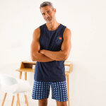 Dbardeur pyjama coton imprim plac - blancheporte