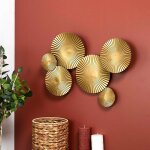 Dcoration murale 6 disques mtal dor - blancheporte