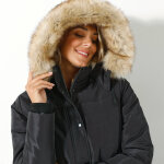 Doudoune  capuche impermable, double polaire sherpa - blancheporte