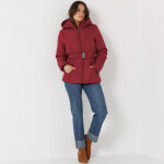 Doudoune courte ceinture - 46 - rouge - colors&co