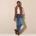 Doudoune dperlante col montant, sans manches - blancheporte