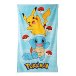 Drap de bain enfant pokemon, ponge et velours coton - 320g / m2 - pokemon