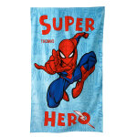 Drap de bain enfant spiderman personnalisable, ponge et velours coton - 320g / m2 - spiderman
