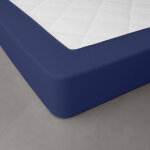 Drap - housse uni coton bonnet 32 cm - drap - housse 1 personneonne : 90x200cm - bleu - colombine