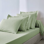 Drap - housse uni coton bonnet 32 cm - drap - housse 2 personnesonnes : 160x200cm - vert - colombine