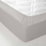 Drap - housse uni coton grands bonnets 40 cm - drap - housse 1 personneonne : 90x190cm - gris - colombine ...