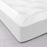 Drap - housse uni coton grands bonnets 40 cm - drap - housse 1 personneonne : 90x190cm - blanc - colombine ...