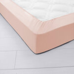 Drap - housse uni jersey bonnets 26 cm - drap - housse 1 personneonne : 90x190cm - rose - colombine Drap - housse uni jersey bonnets 26 cm - drap - housse 1 personneonne : 90x190cm - rose - colombine