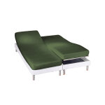 Drap - housse uni sommier articul coton - bonnets 26 cm - drap - housse 2 personnesonnes : 140x190cm ...
