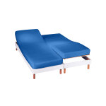 Drap - housse uni sommier articul coton - bonnets 26 cm - drap - housse 2 personnesonnes : 140x190cm ...