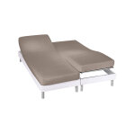 Drap - housse uni sommier articul flanelle bonnets 26 cm - drap - housse 2 personnesonnes : 140x190cm ...