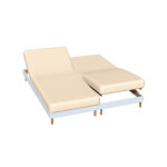 Drap - housse uni sommier articul� polyester - coton 57 fils / cm� - bonnet 26 cm - blancheporte