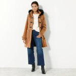 Duffle - coat capuche fausse fourrure uni - blancheporte