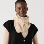 Echarpe triangle � fente, en maille chaude - blancheporte