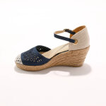 Espadrilles compenses dessus macram - blancheporte