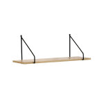 Etagre style industriel mtal et bois - l 60 cm - blancheporte