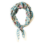 Foulard en voile de coton, imprim� fleurs - blancheporte