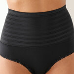Gaine affinante maille satine et tulle jacquard - maintien intense - blancheporte