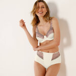 Gainette microfibre tulle brod caminata - 38 / 40 - cru - confidence lingerie