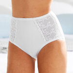 Gainette ventre plat microfibre tulle brod sienne - lot de 2 - 38 / 40 - blanc / noir - confidence lingerie ...