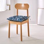 Galette de chaise carr�e imprim� fleuri - lot de 2 - blancheporte