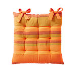 Galette de chaise carre raye - lot de 2 - blancheporte