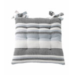 Galette de chaise carre raye - lot de 2 - blancheporte